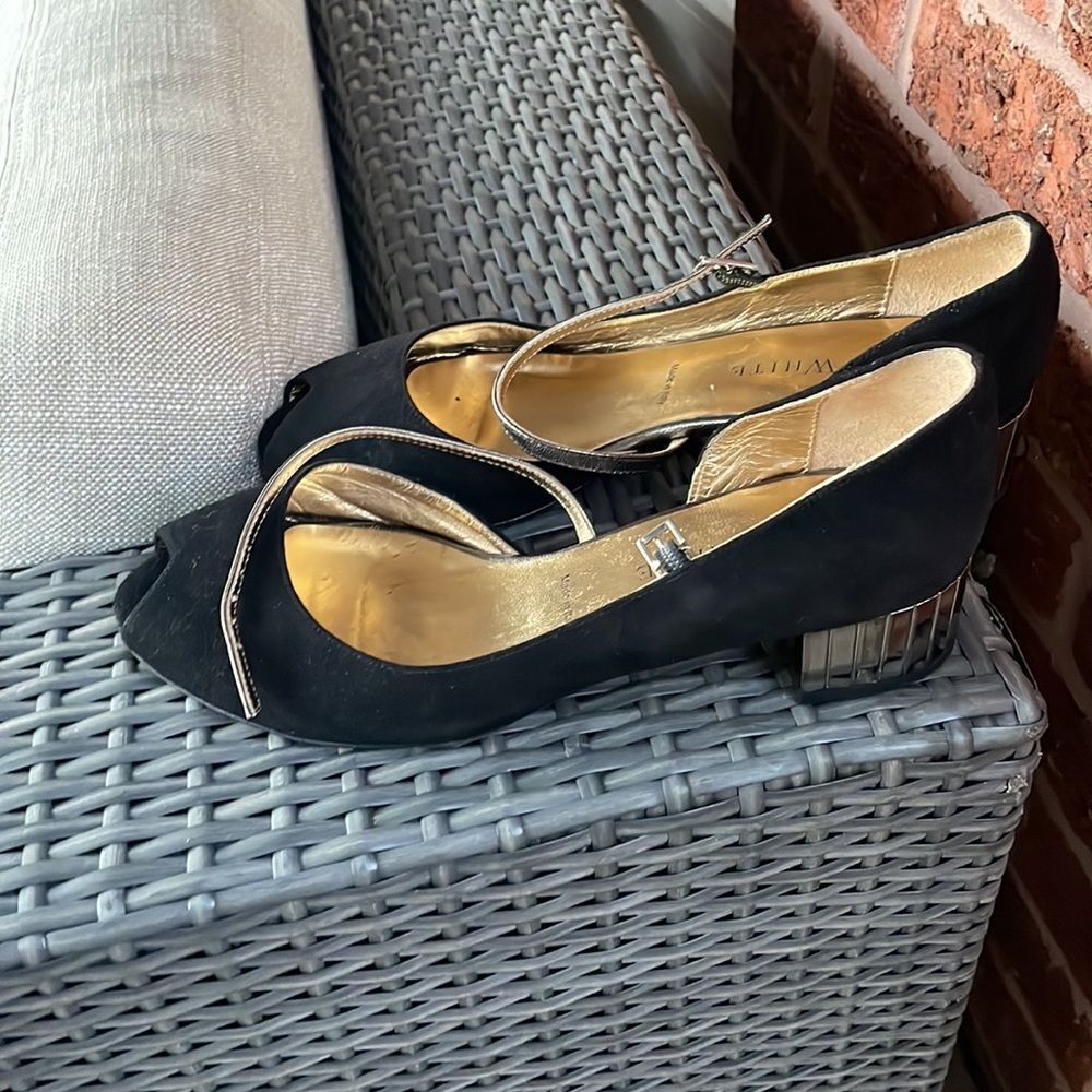 Ron white made in Italy 38.5 chunky heel